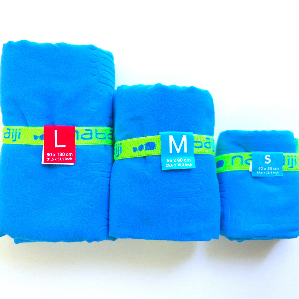 NWT SWIM TOWEL ULTRA COMPACT MICROFIBER BLUE LARGE